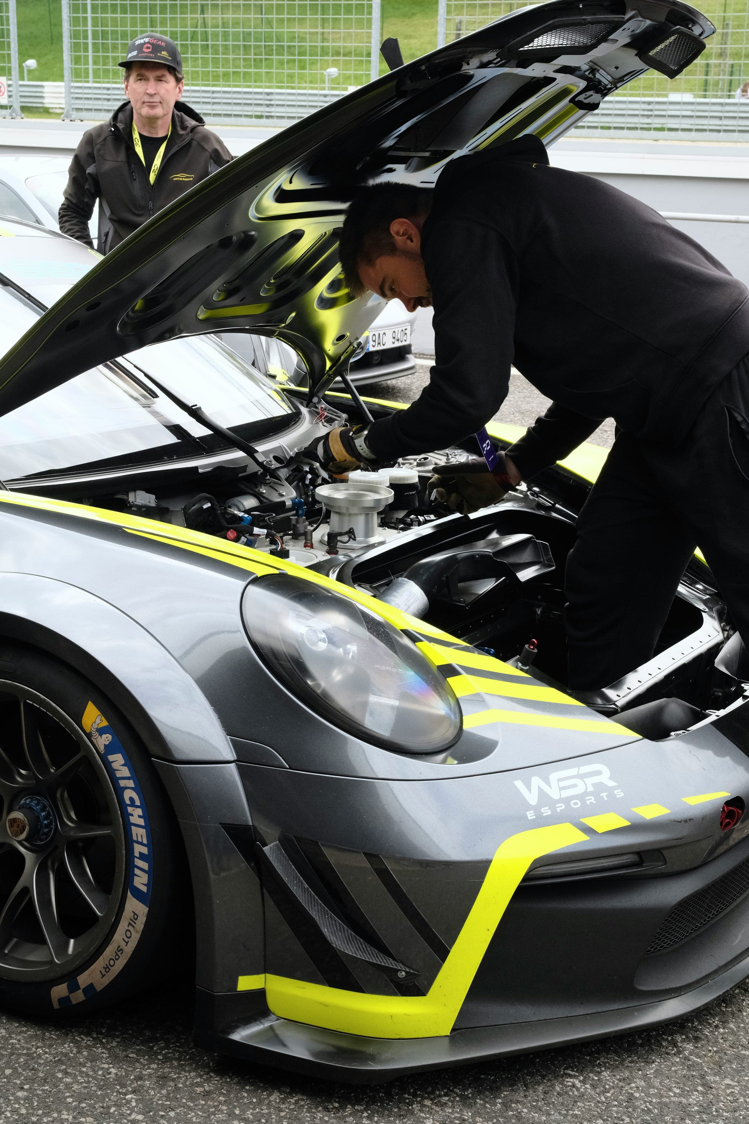 Porsche GT3 in the paddock
