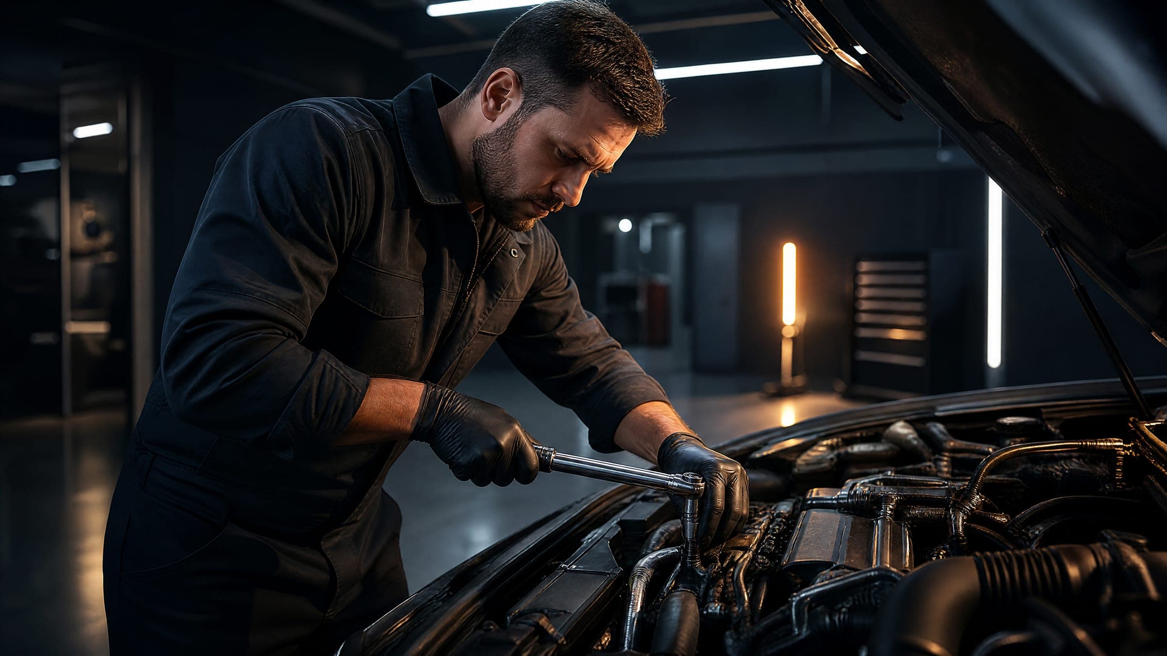 Technician portrait in the workshop